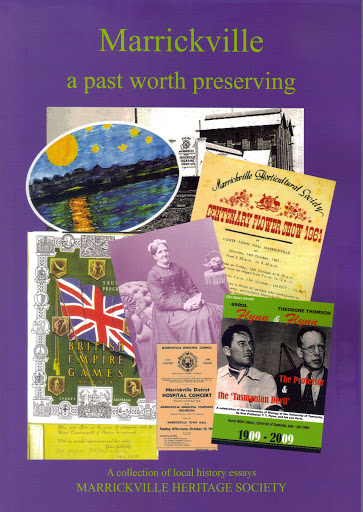 Purple book cover with a collage of heritage themed images